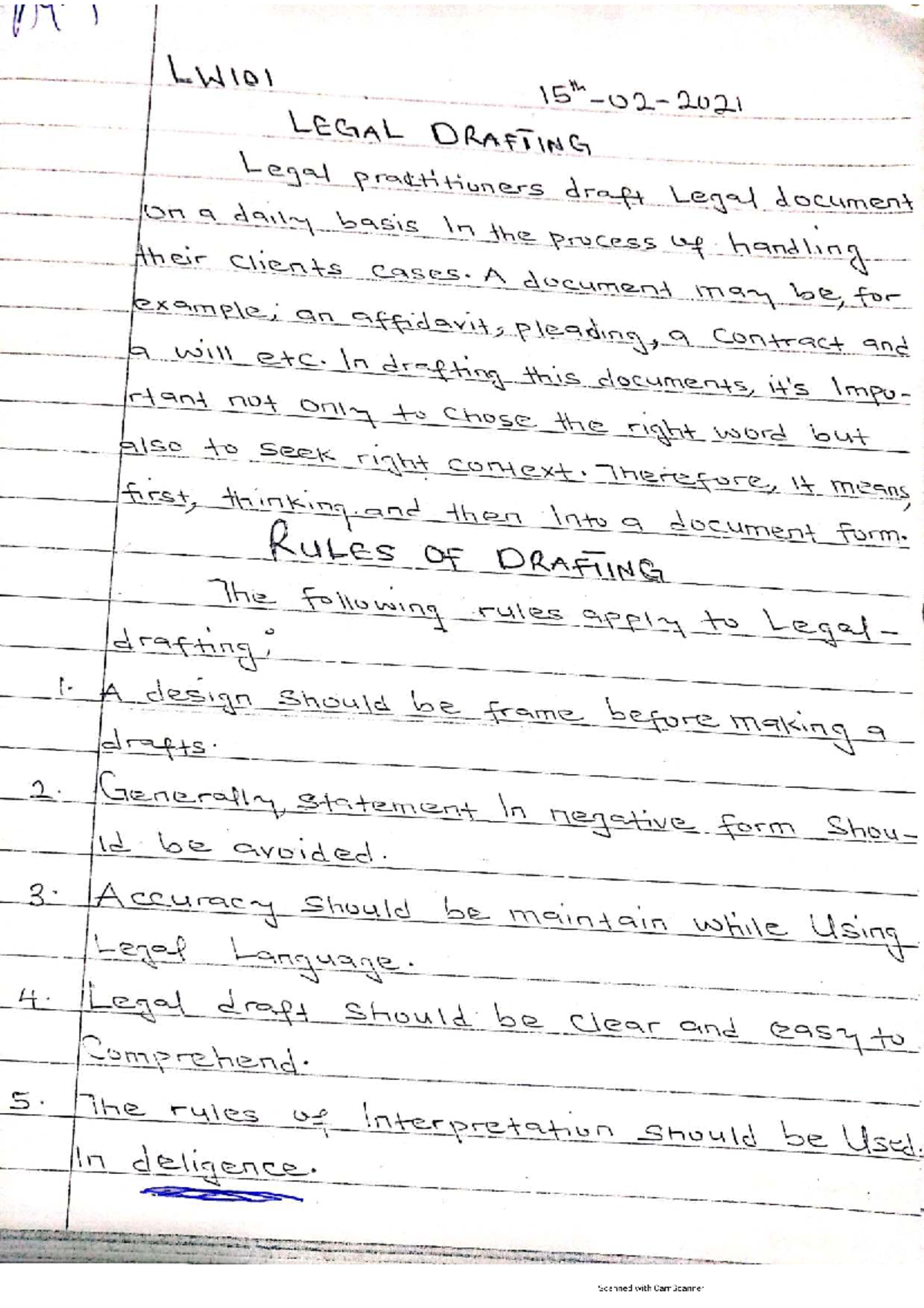 LW101 Legal Drafting: Key Principles and Techniques for Effective ...