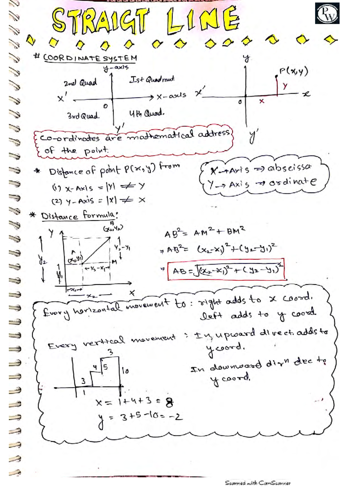 Straight Lines Lecture Notes - Arjuna JEE 2.0 2025 - Studocu