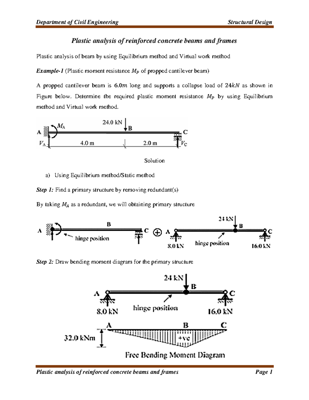 Plastic Analysis of Reinforced Concrete Beams and Frames - Studocu