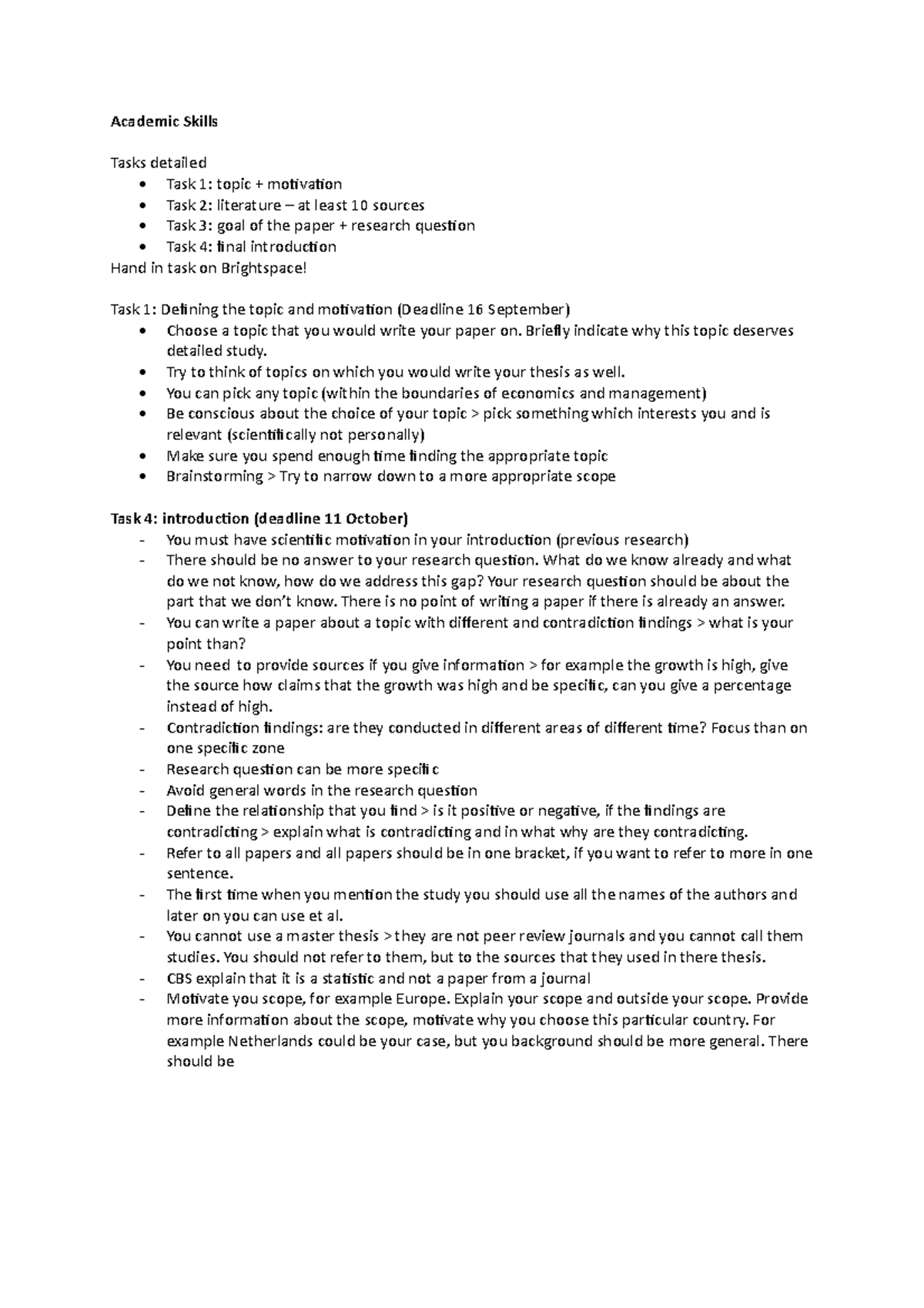 Academic Skills: Task Overview and Guidelines for Paper Writing ...
