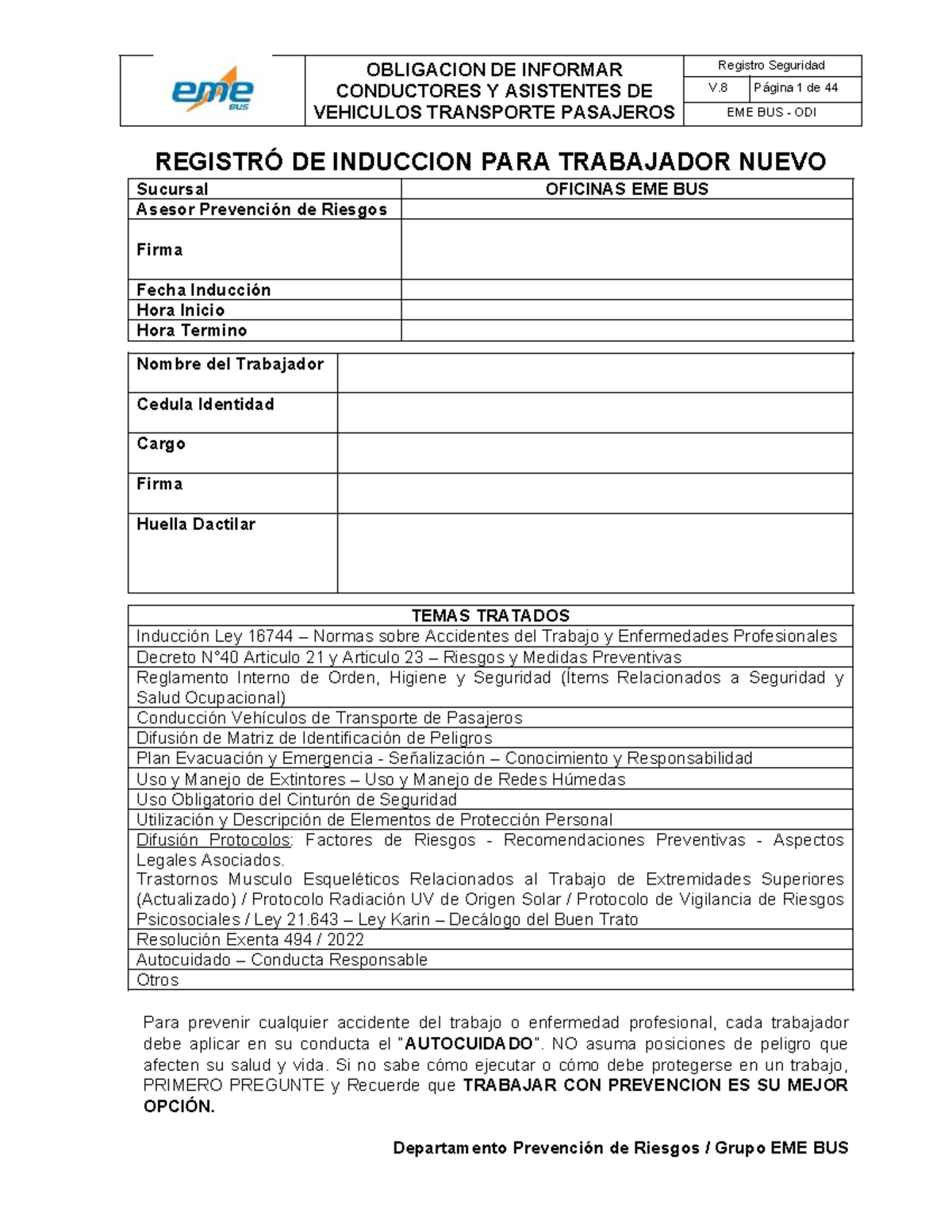 Inducción para Conductores y Asistentes de Transporte de Pasajeros ...