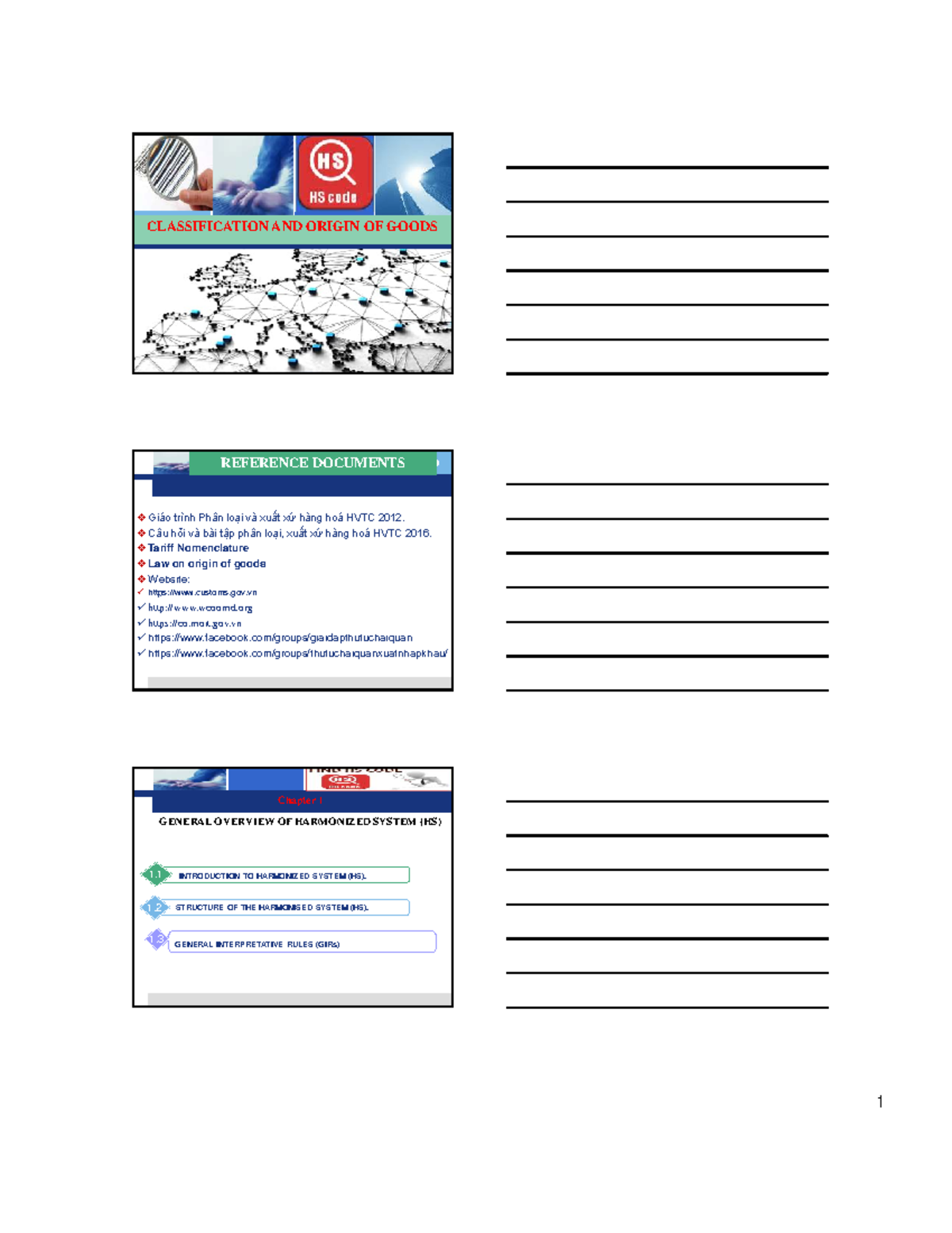 Chapter 1: Overview of the Harmonized System (HS) - Classification ...