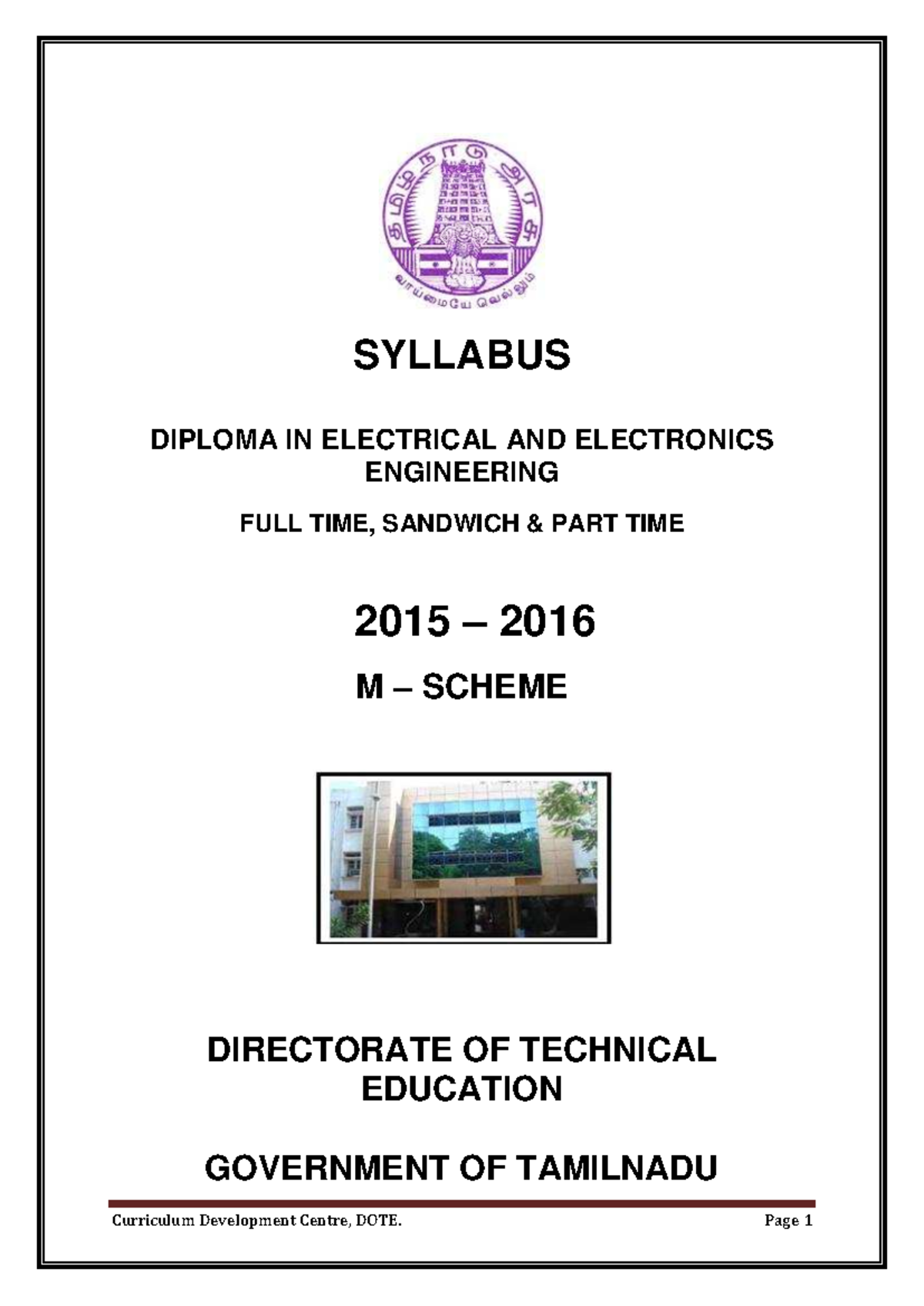 Syllabus Diploma IN Electrical AND Elect - SYLLABUS DIPLOMA IN ...