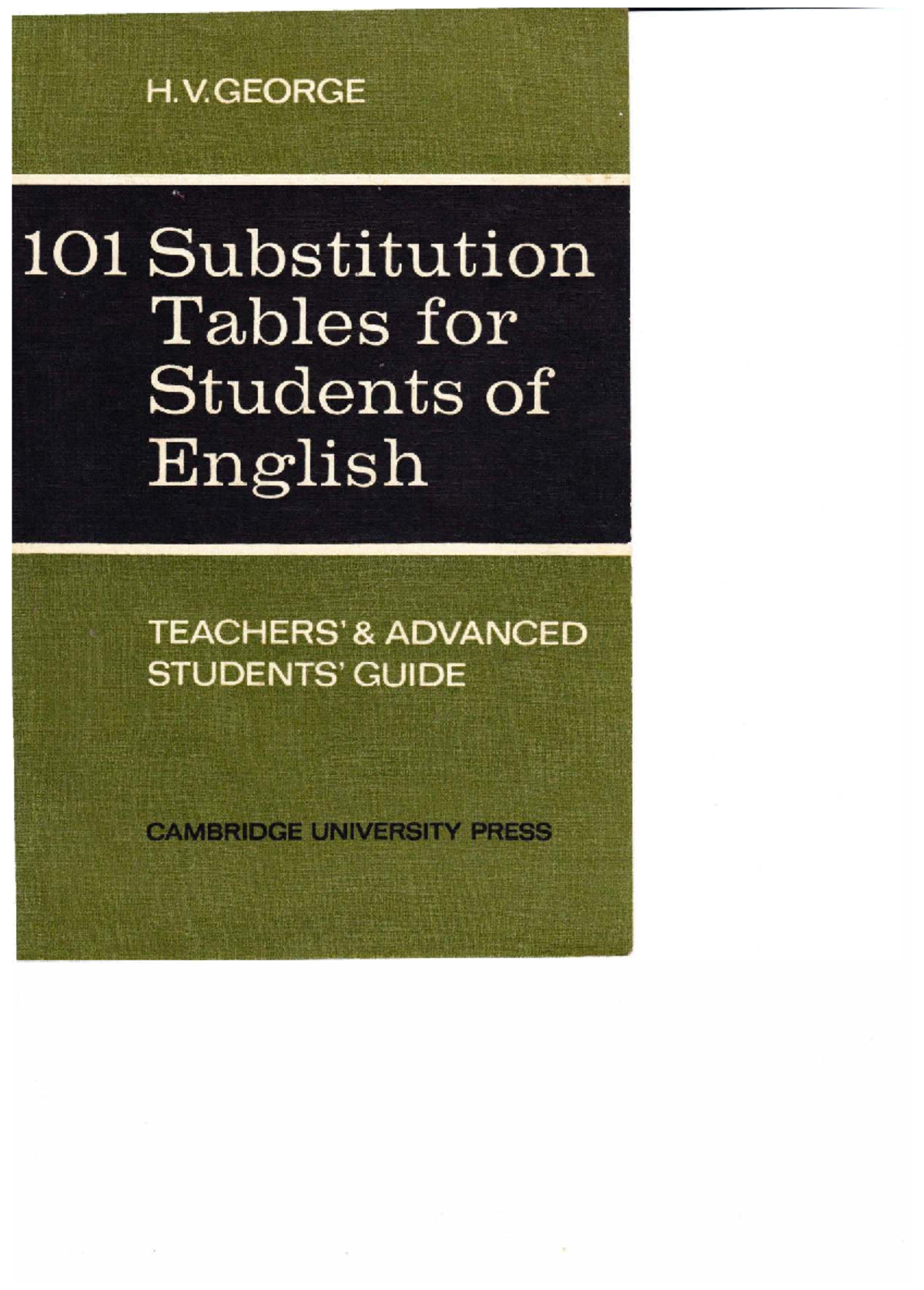 101 Substitution Tables: A Comprehensive Guide for English Learners ...