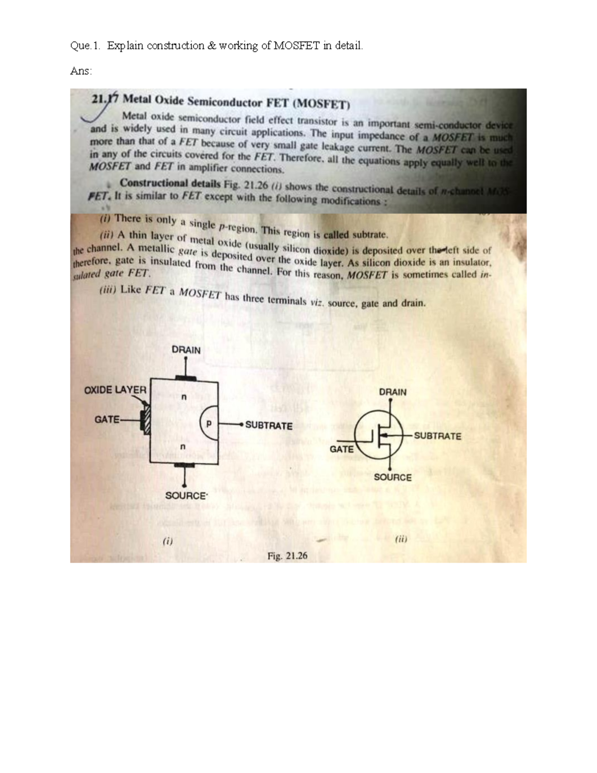 U4 Part 2: Detailed Notes on MOSFET & UJT for EXTC Students - Studocu