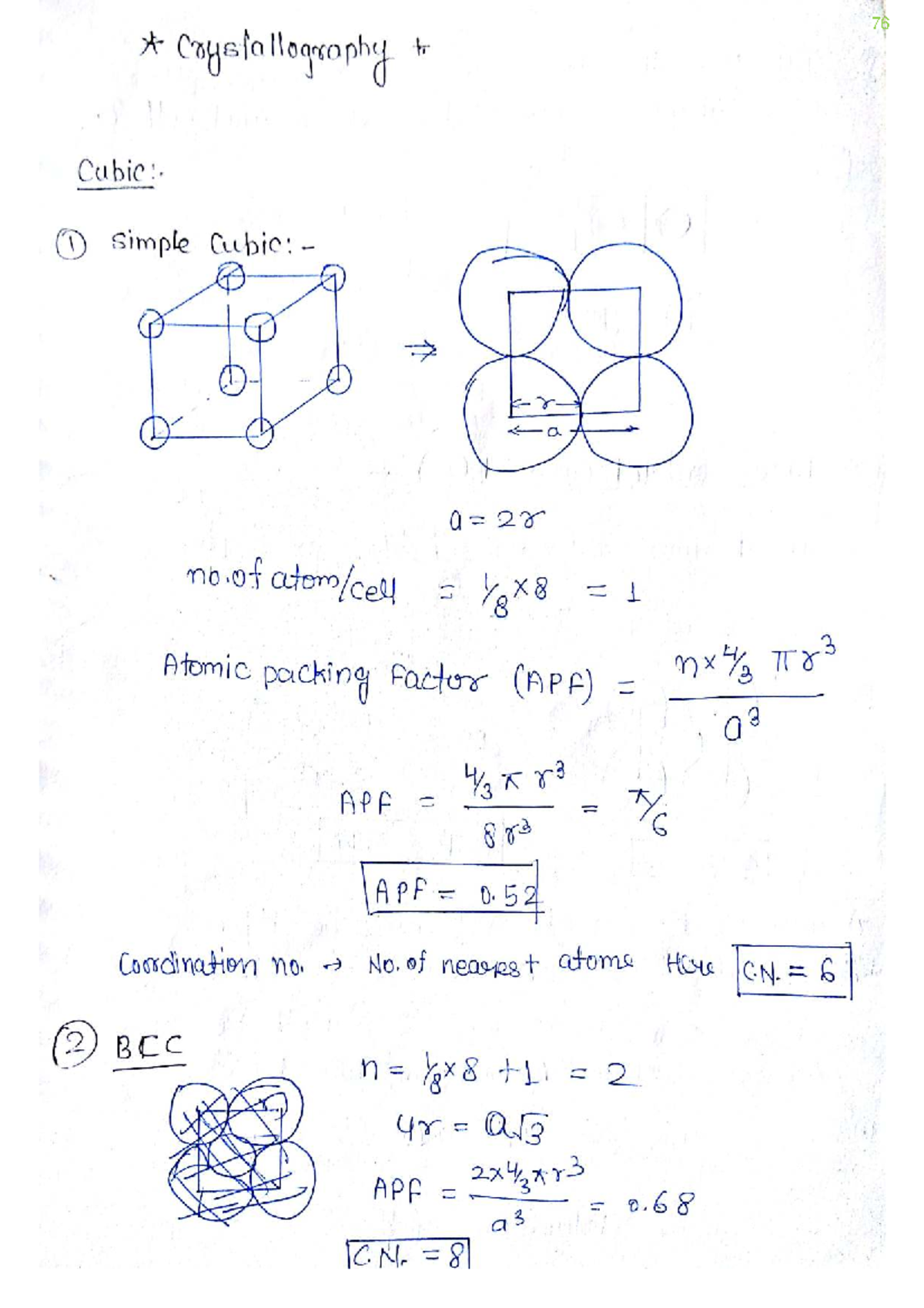 ME 76: Crystallography and Atomic Packing Factors Explained - Studocu