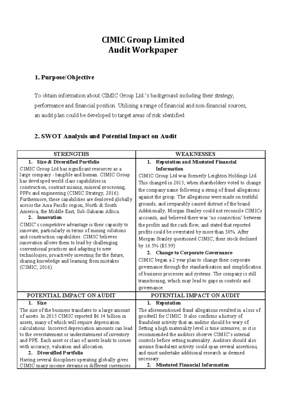 ACCG 3040 Week 4: Financial Report Assertions & Control Risk Analysis ...