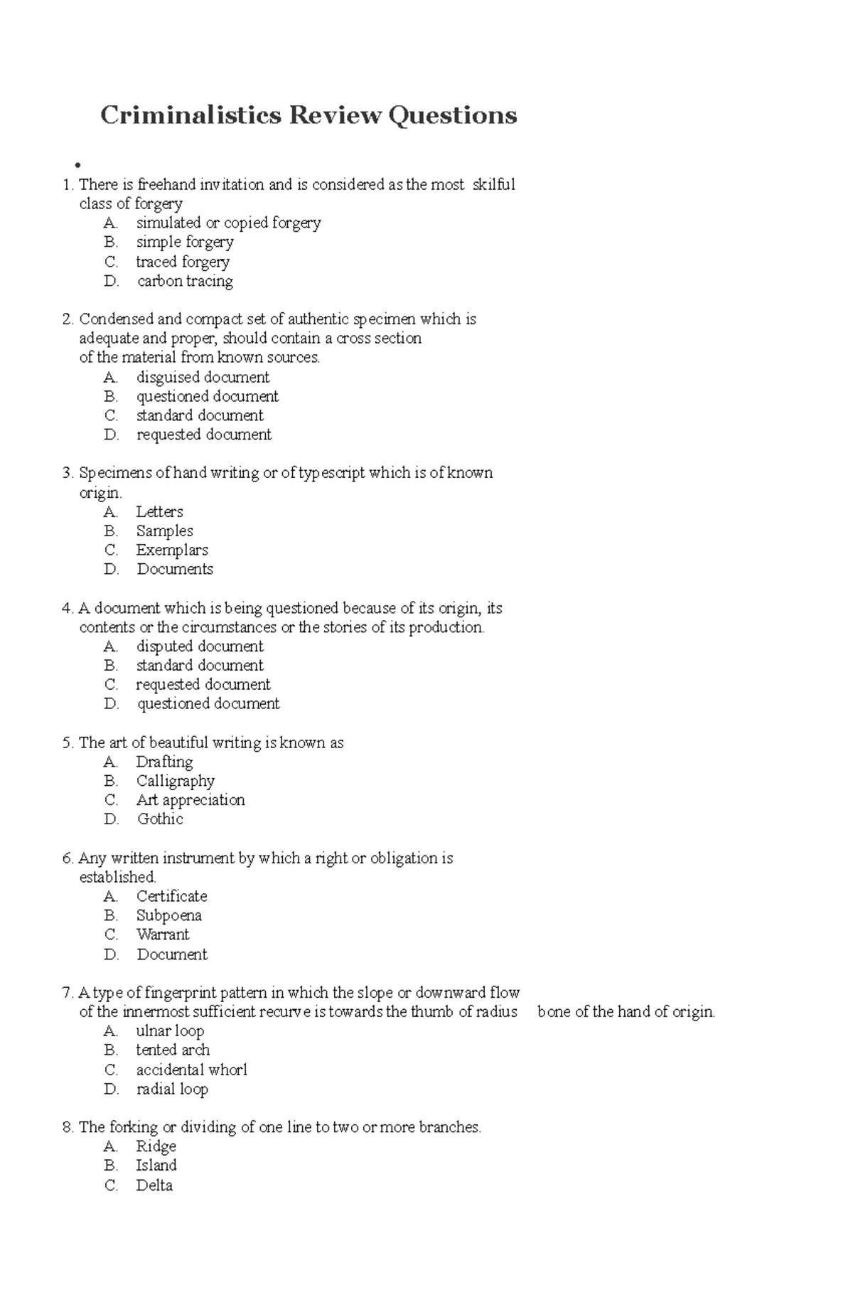 Criminology Board Exam Reviewer - May be defined as a study and ...