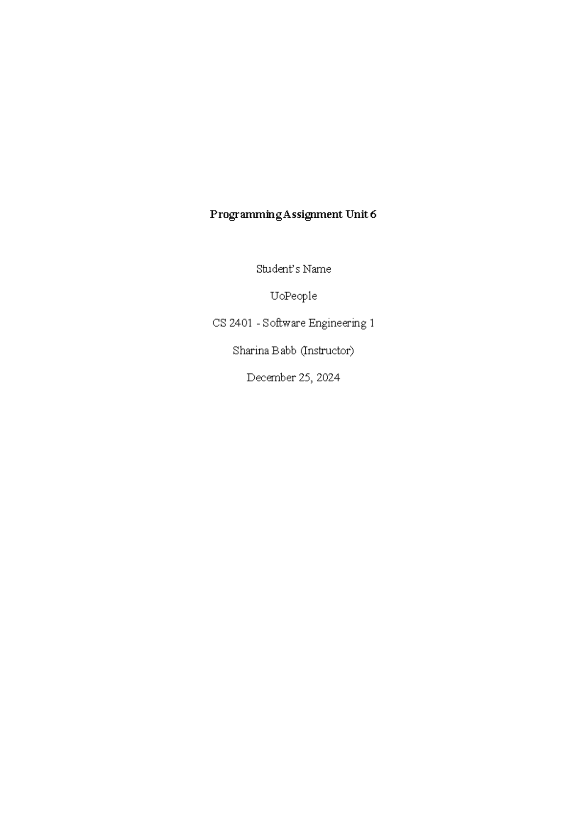 CS 2401 Programming Assignment 6: Cyclomatic Complexity Analysis - Studocu