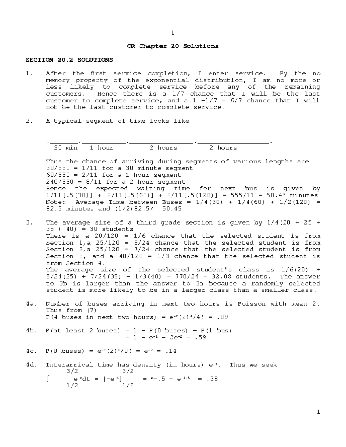 Chapter 20 Solutions - OR Course Code Analysis and Insights - Studocu