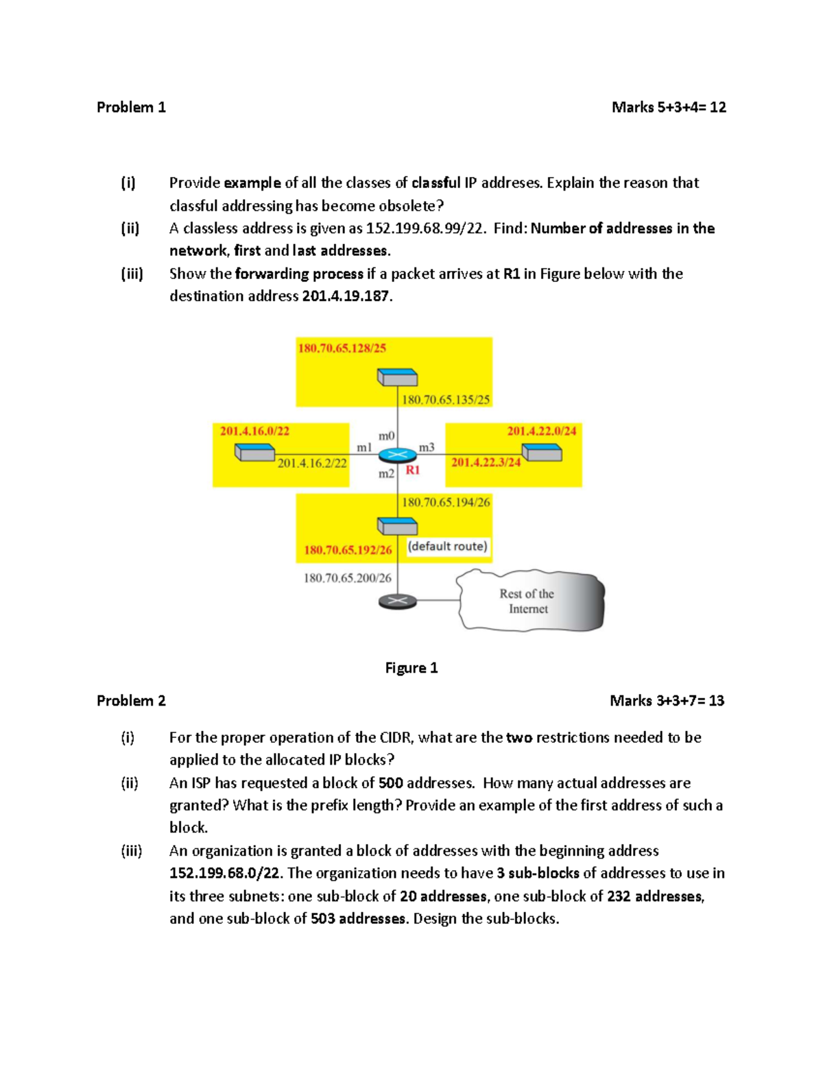 IP Addressing and NAT Concepts - CS 316 Final Exam Questions - Studocu