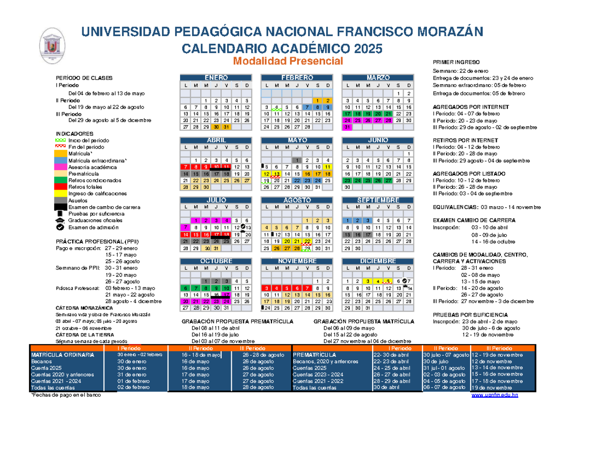 Calendario academico nuc 3