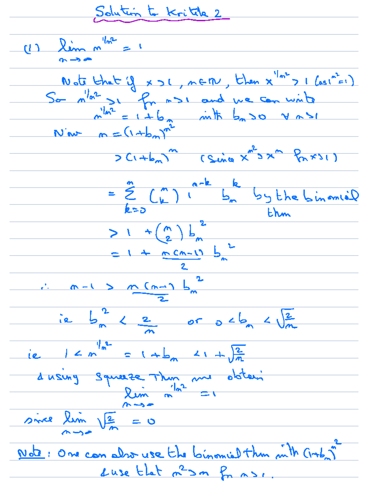 Solution to Kritik 2 - Assignment Answer Key - Studocu