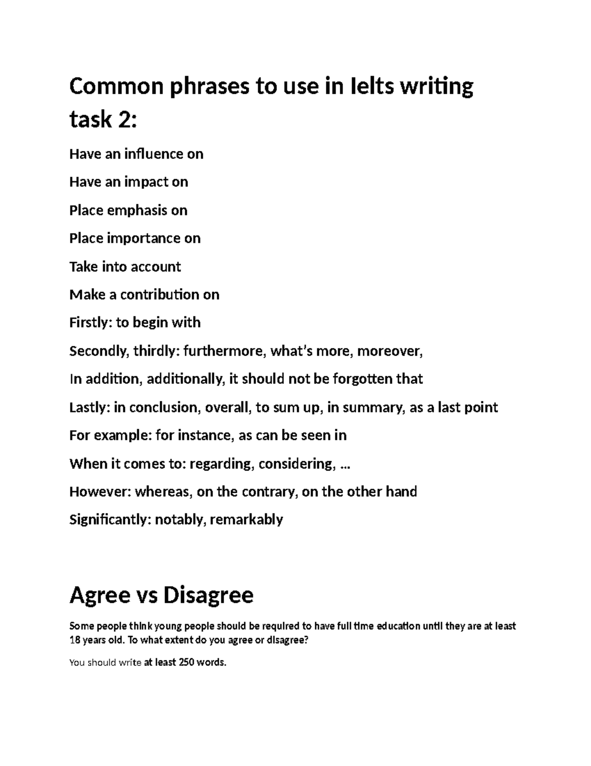 Ielts writing task 2 - daawdd - Common phrases to use in Ielts writing ...