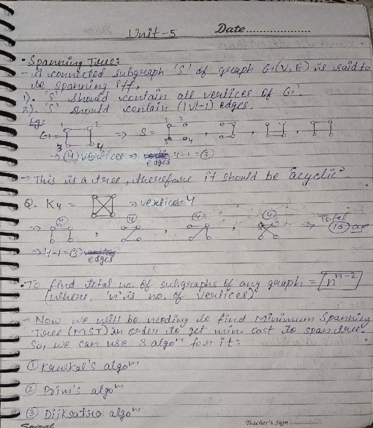 DS U-5 Teacher's Sign Notes - Studocu