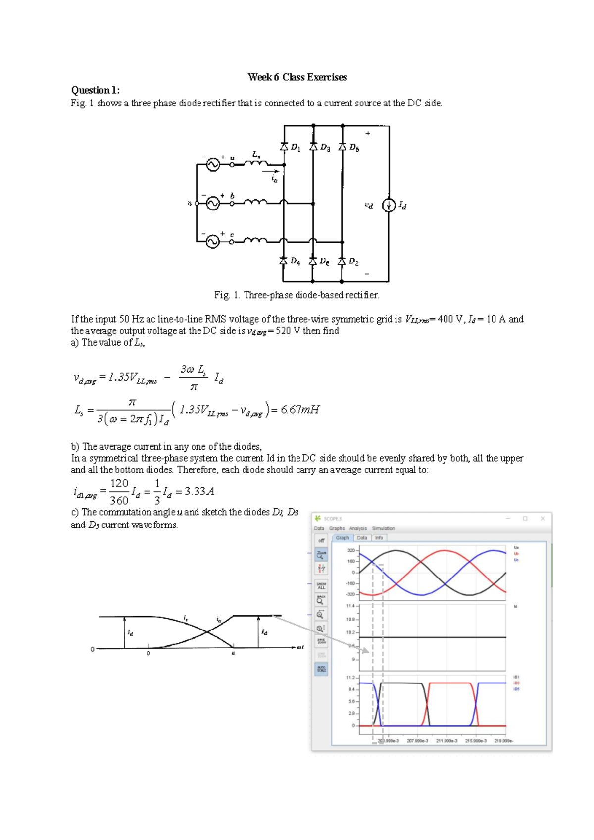 Week 6 EPC Exercises: Diode Rectifier & Inverter Analysis - Studeersnel