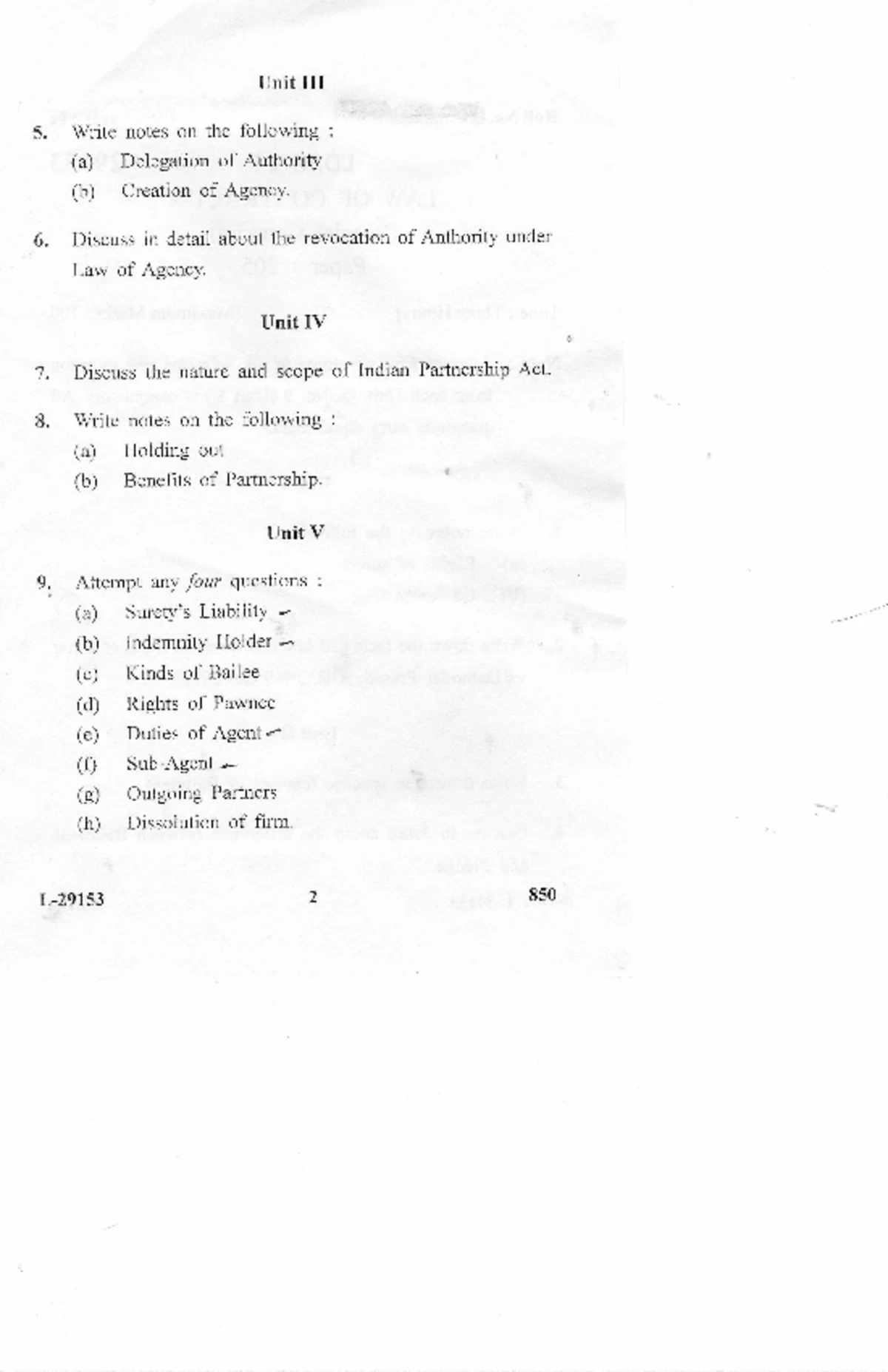 LLB Second Semester Study Guide and Notes - Studocu
