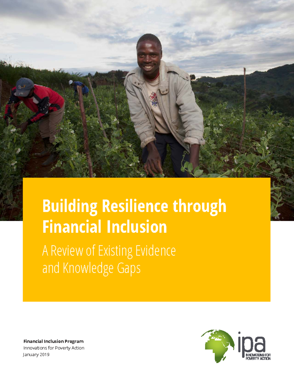 Building Resilience via Financial Inclusion: Evidence Review & Gaps ...