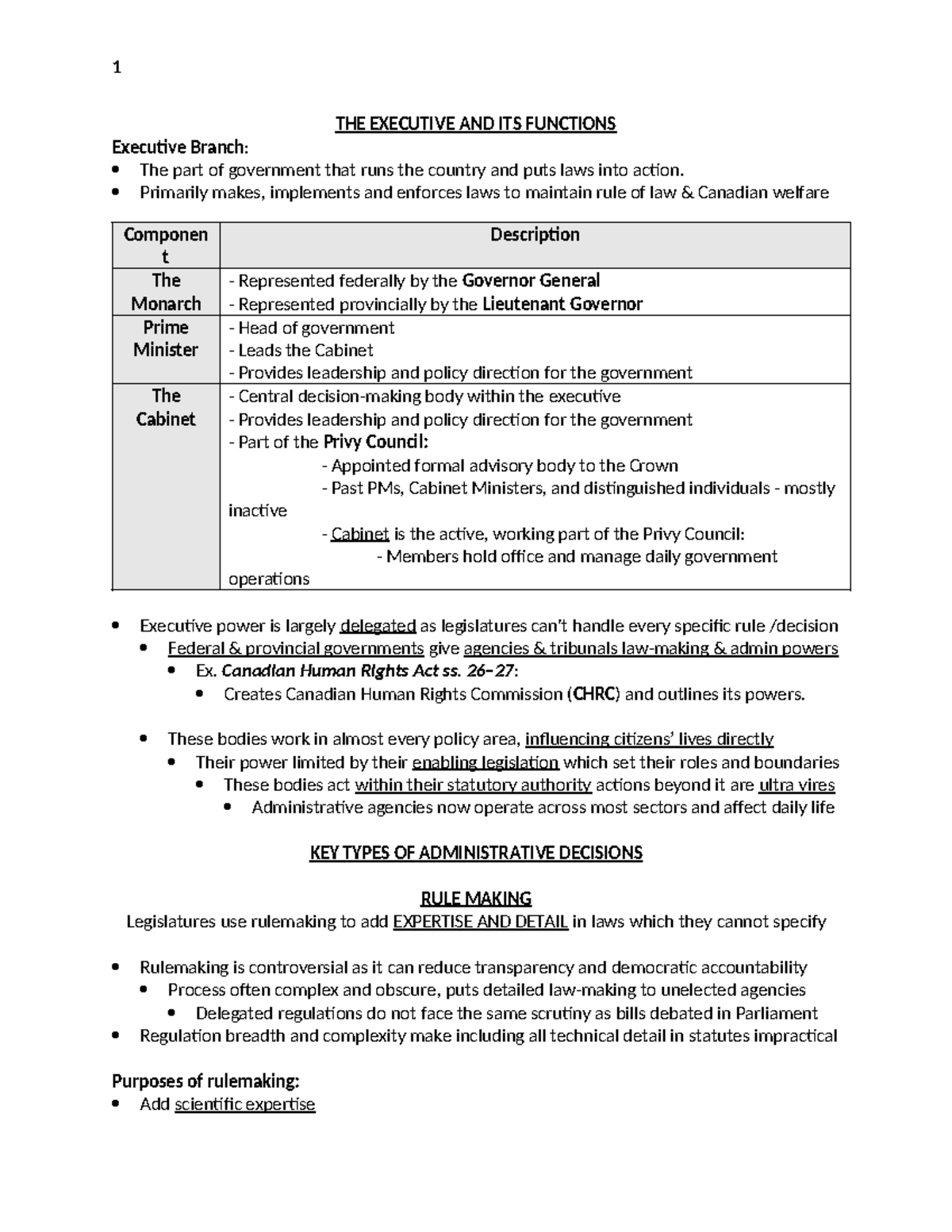 7 - The Executive and Its Functions: Overview of Canadian Governance ...