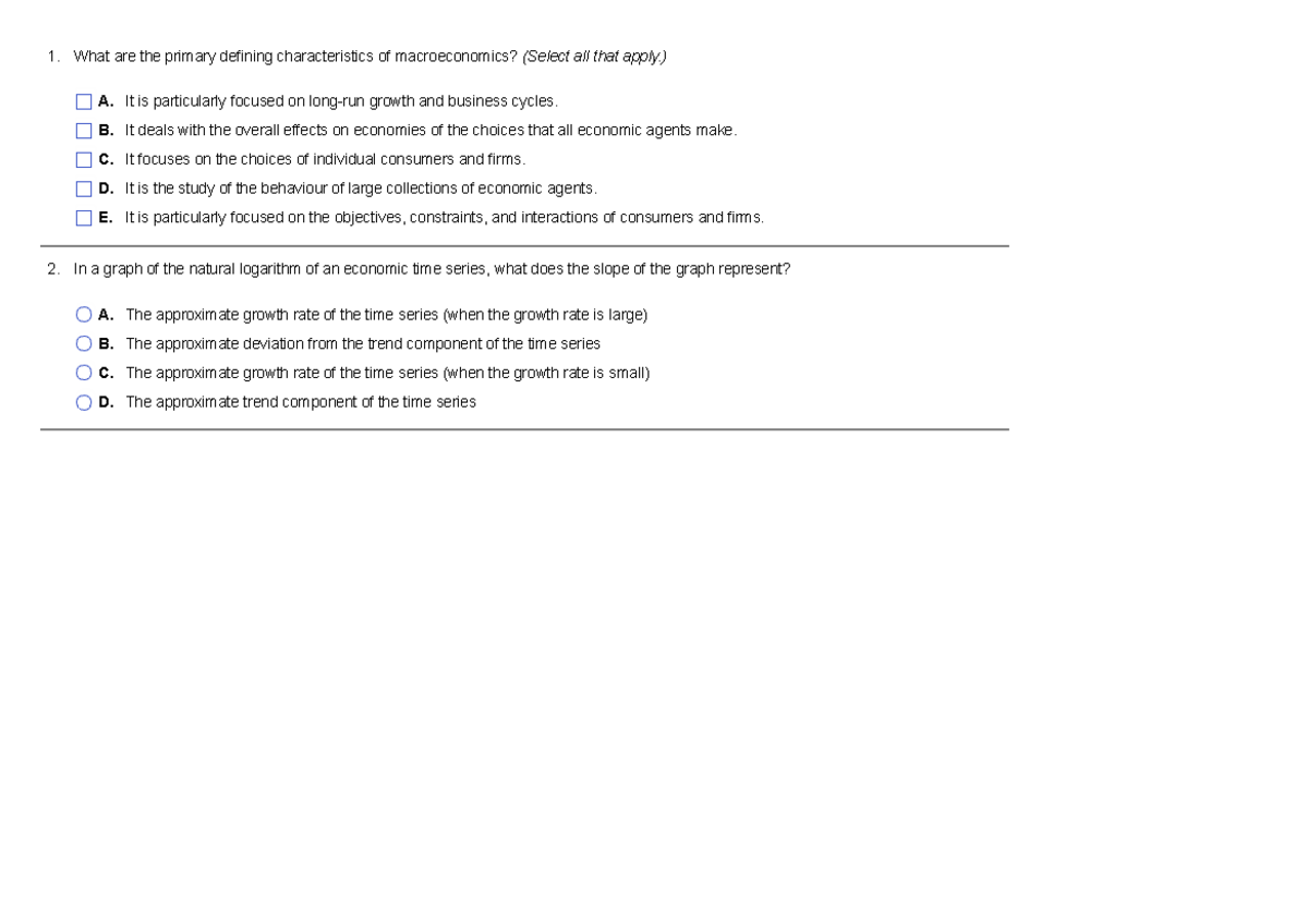 Midterm 1 Practice Questions for Economics 101 - Studocu
