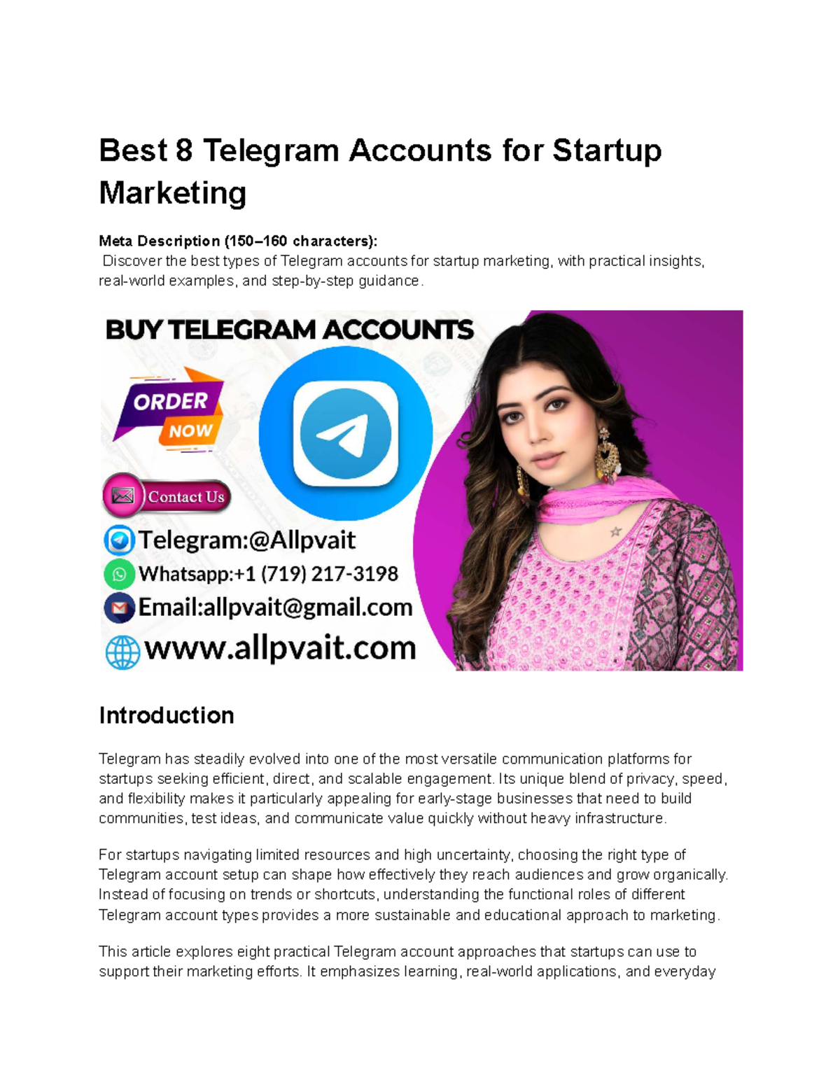8 Essential Telegram Account Types for Startup Marketing Strategies ...