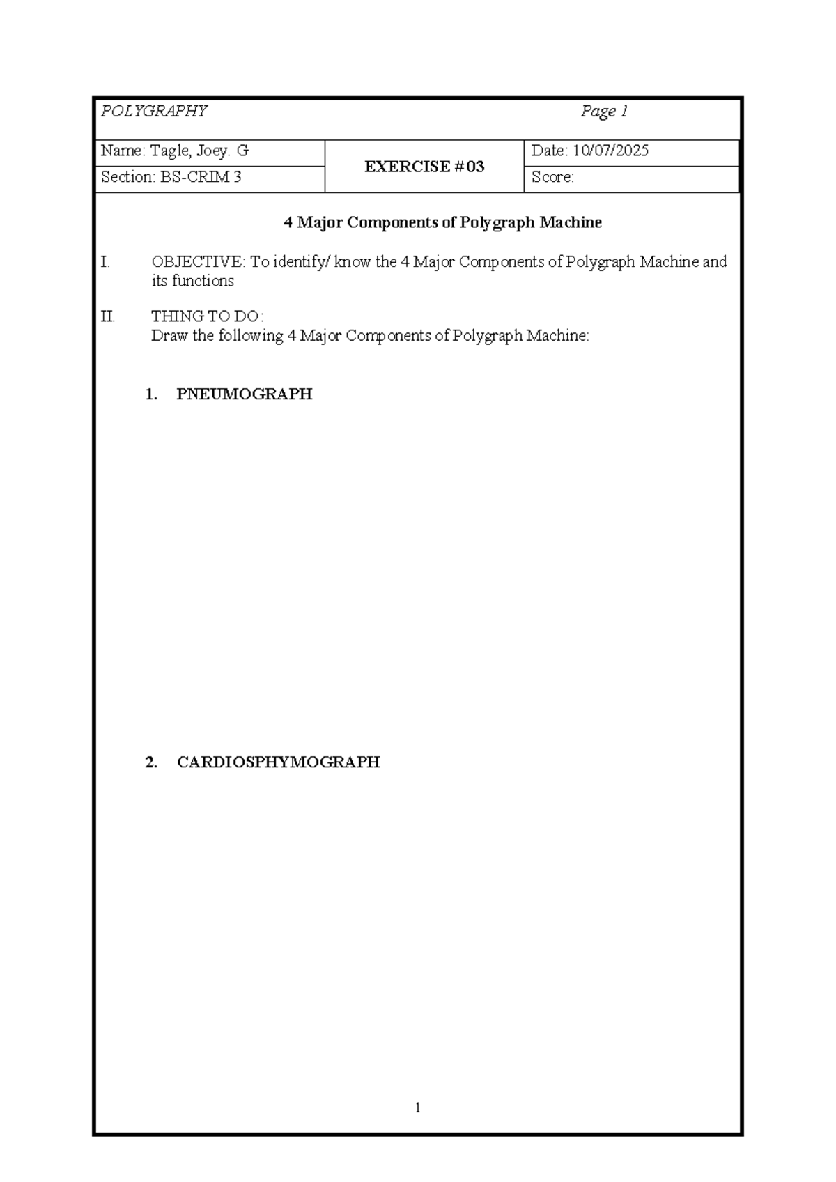POLYGRAPHY G EXERCISE 03: Major Components Overview - Studocu