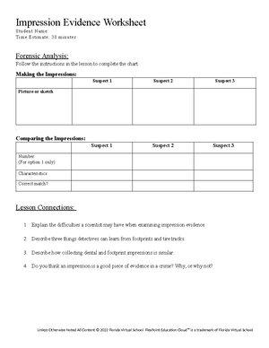 04 01 pattern evidence survey - Pattern Evidence Survey Student Name ...