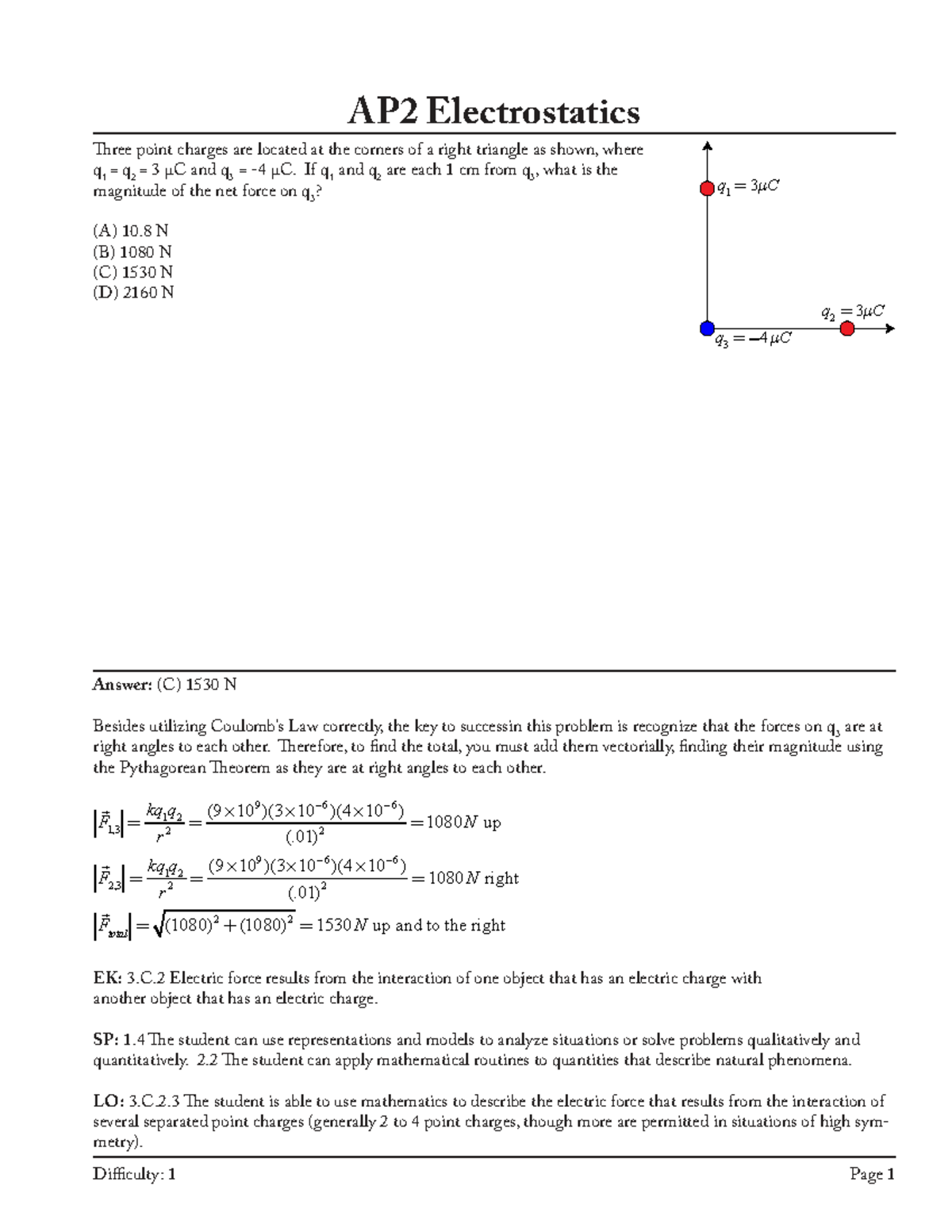 AP2 Electrostatics - Comprehensive Exam Preparation Guide - Studocu