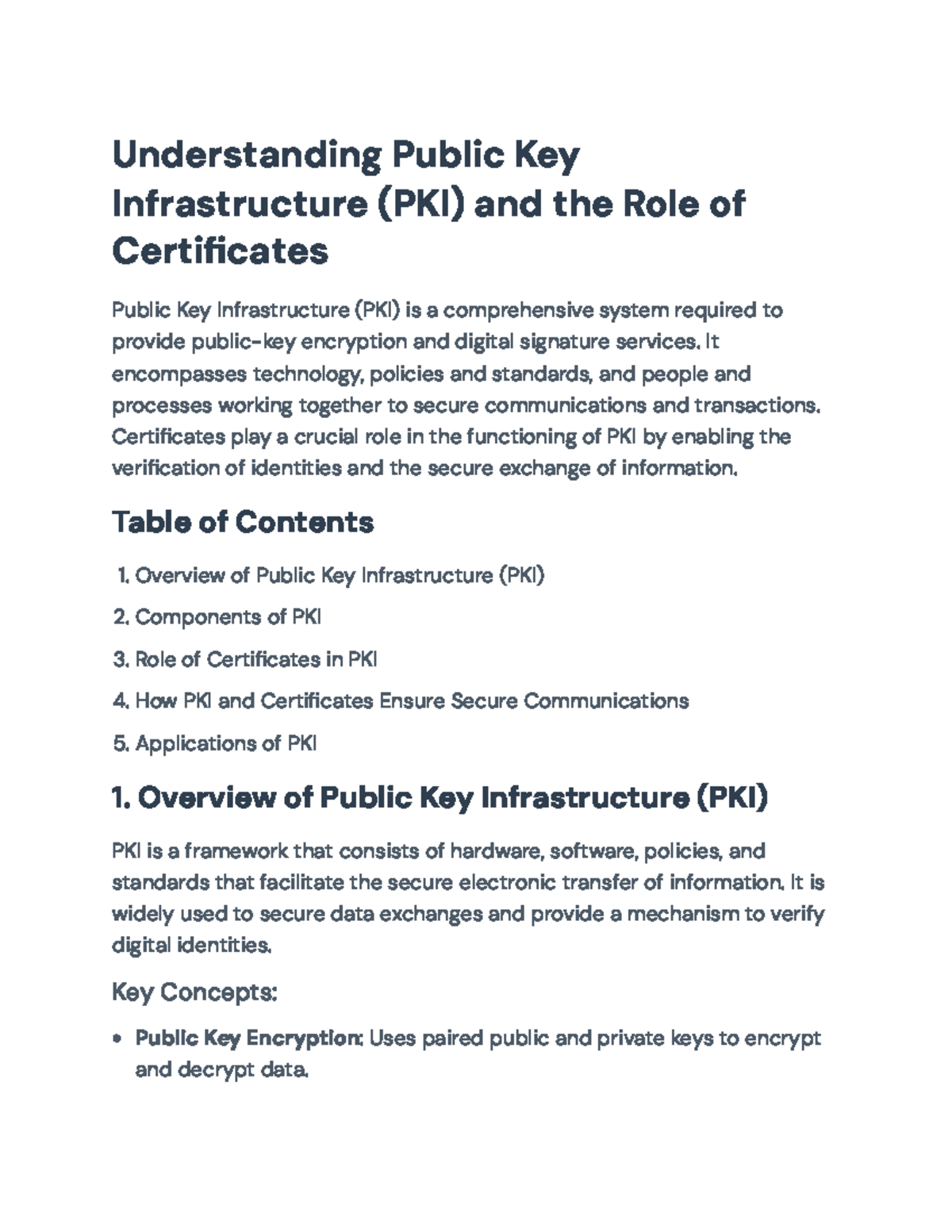 Understanding PKI and Digital Certificates: Roles and Applications ...