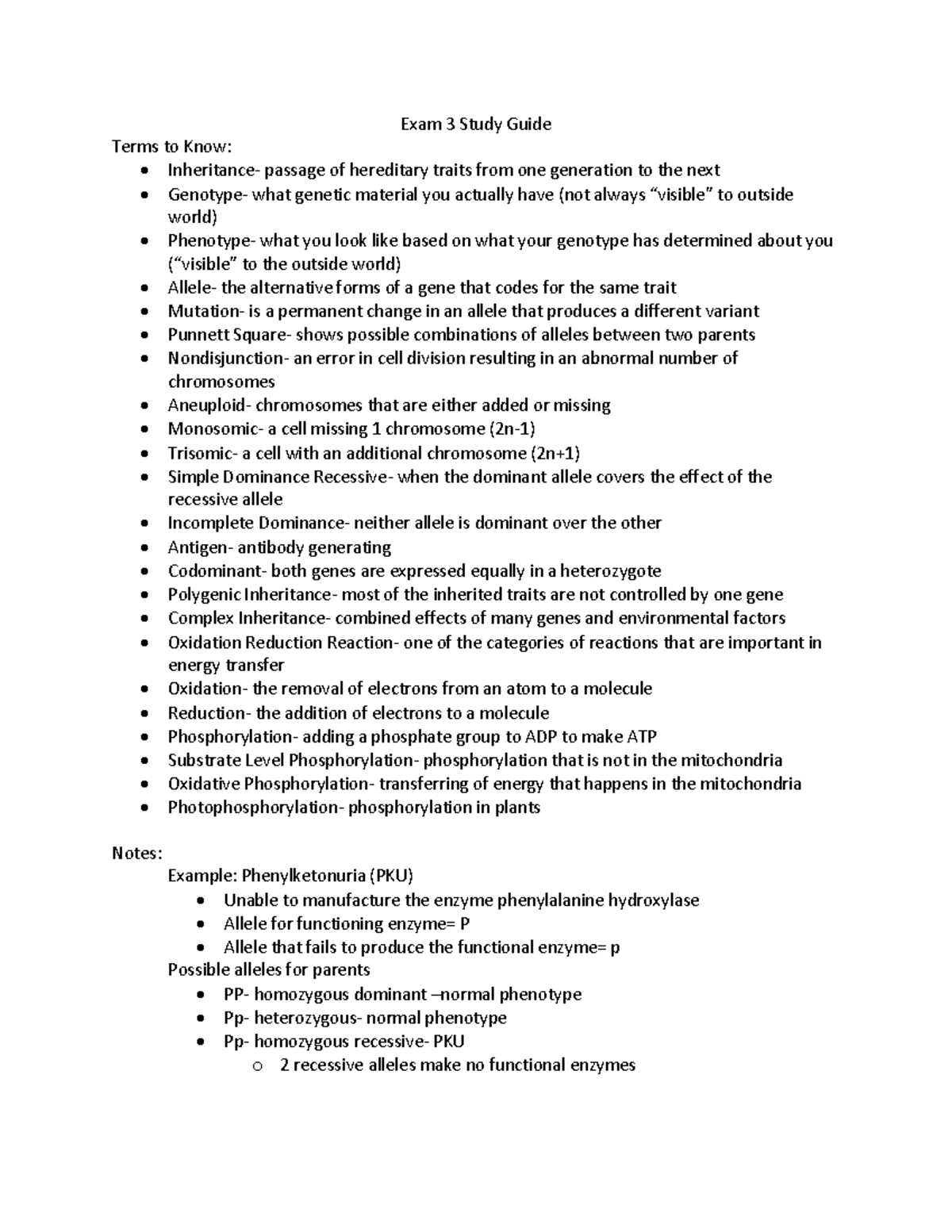 BIO 231 Exam 3 Study Guide - Warning: TT: undefined function: 32 ...
