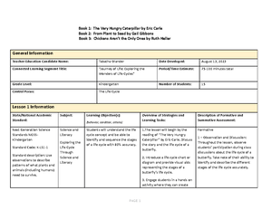 WGU Childrens Literature Task 2 - WGU Connected Learning Segment ...