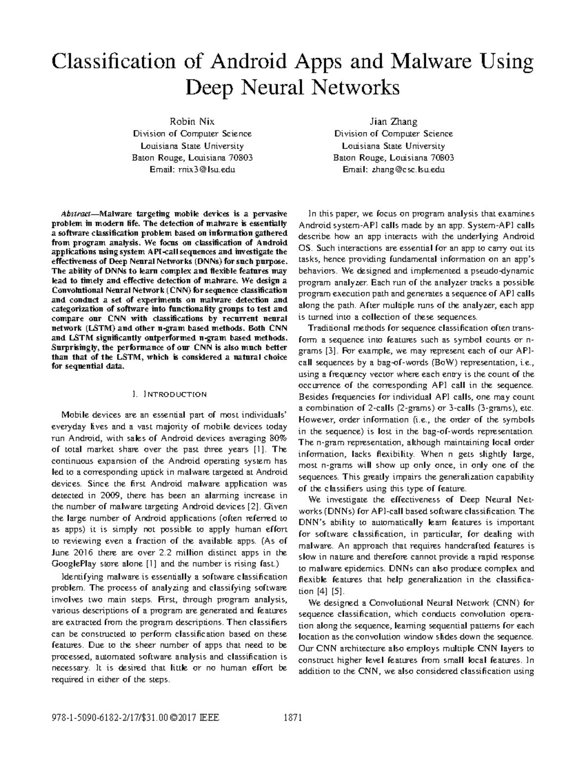Classification of Android Apps and Malware: Deep Learning Insights ...