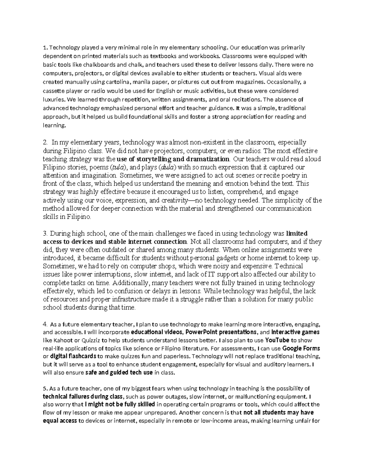Assignment - The Role of Technology in Education: Past and Future - Studocu