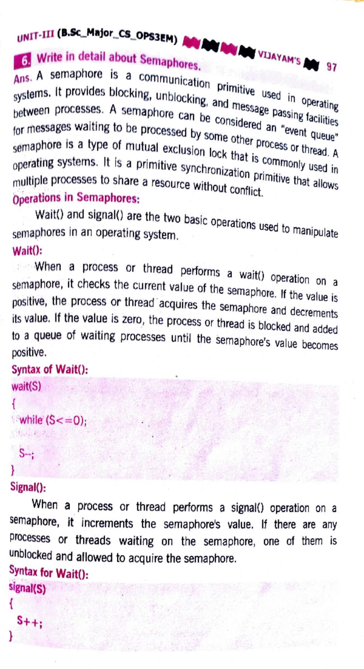 OS notes continues - Operating systems - UNIT-III (B_Major Cs_OPS3EM) a ...