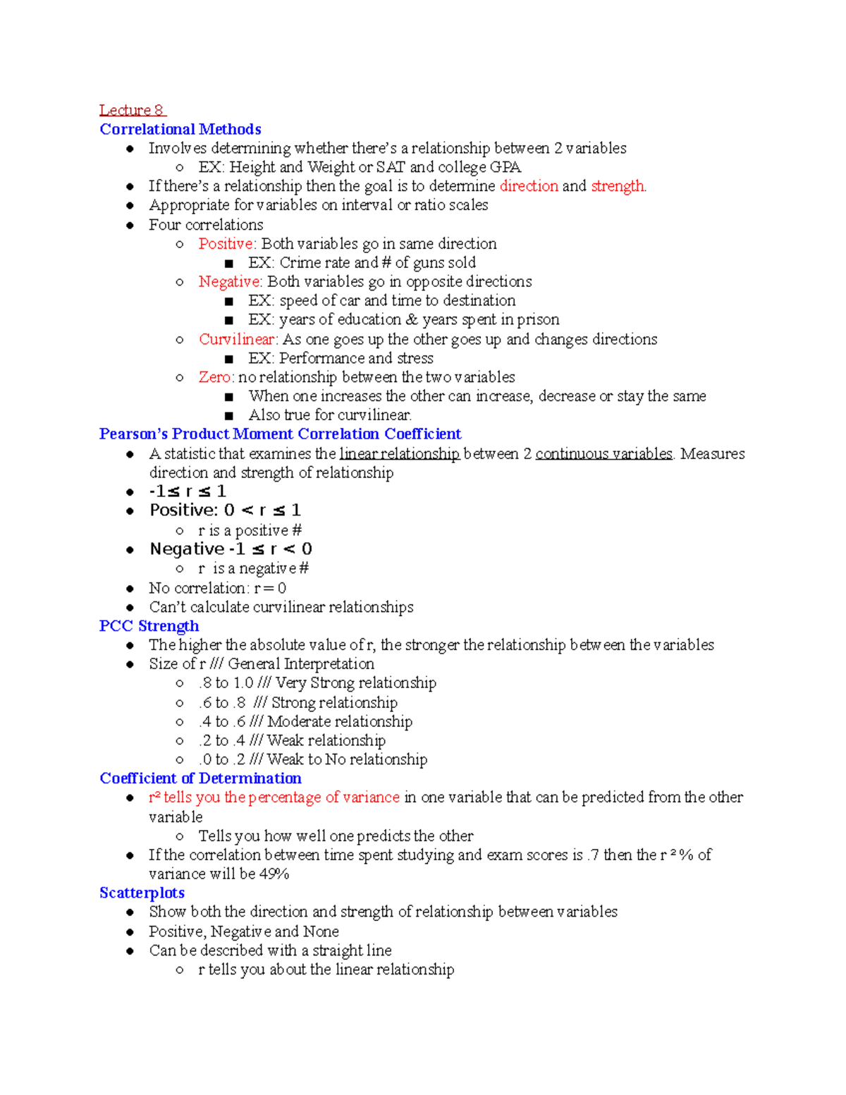 Psych 311 Exam 2 Review: Key Correlation and Research Methods Concepts ...