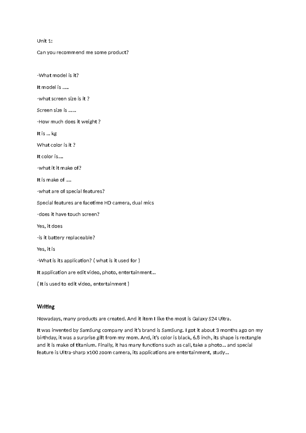 IT Communication and Devices - Question 213412412 - Studocu