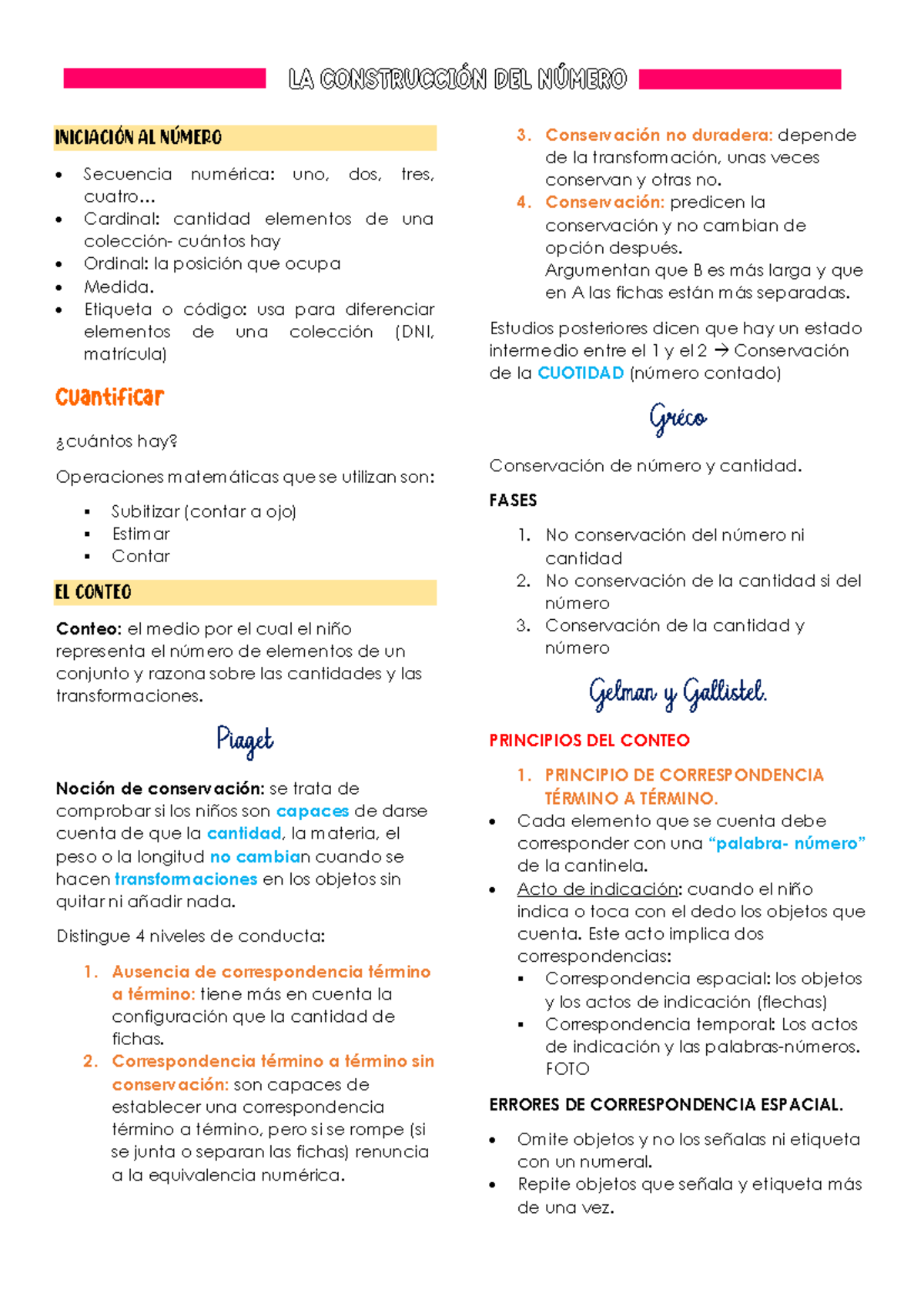 Bloque 3 Parte III: Conservación Numérica y Conteo en Niños - Document Preview