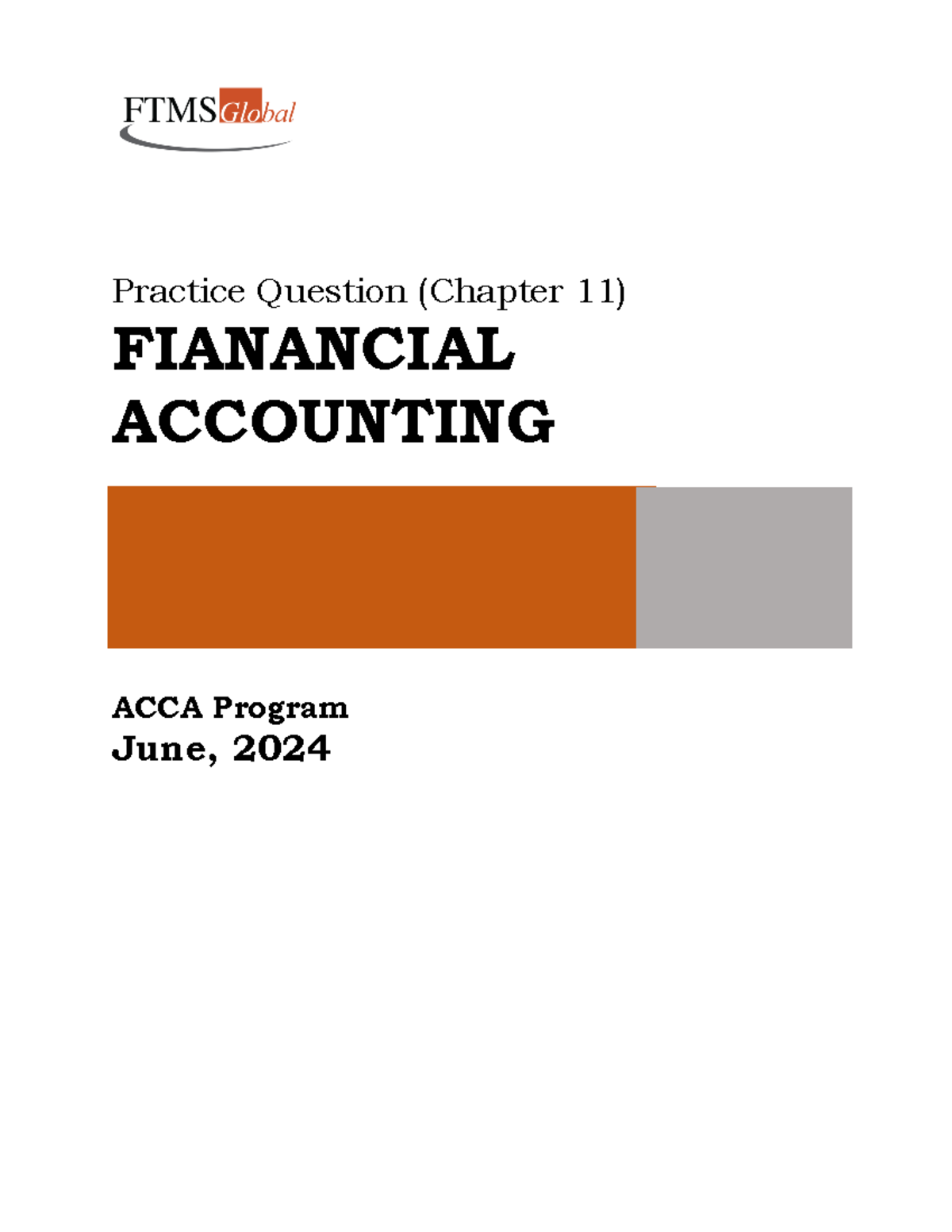 ACCA FA Practice question - C11 - Practice Question (Chapter 11 ...