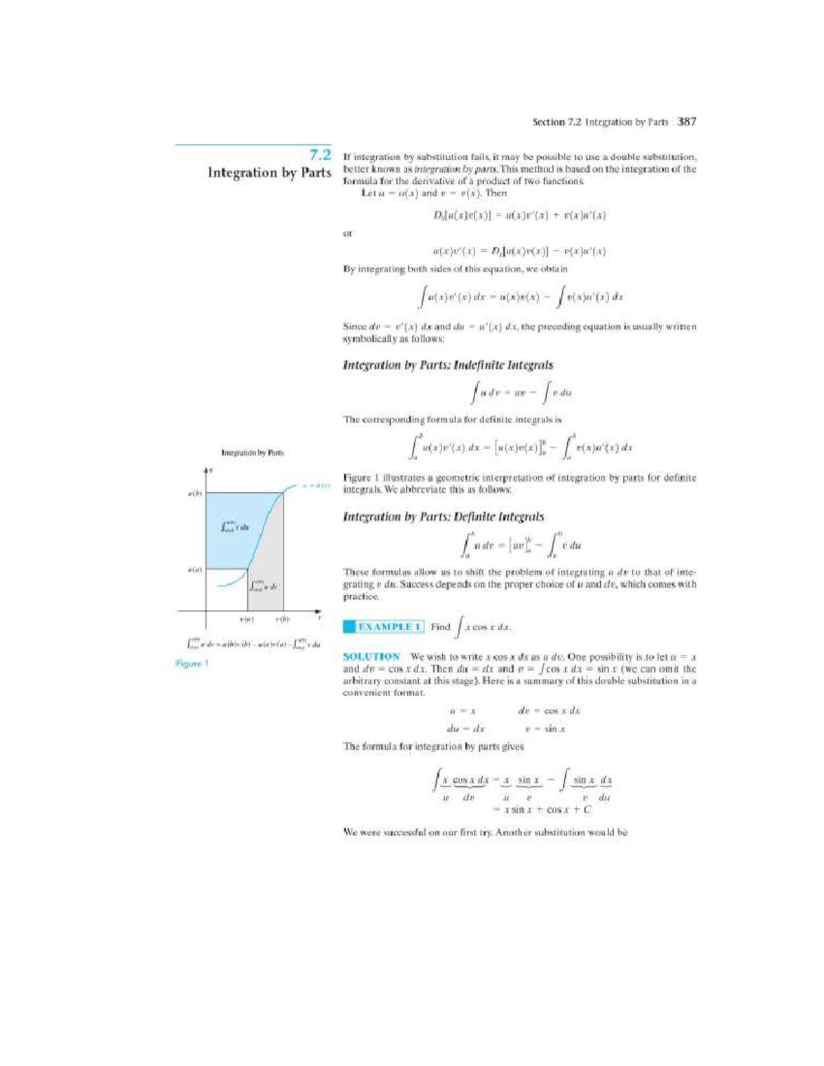 Integration by Parts: Section 7.2 Techniques of Integration - Studocu