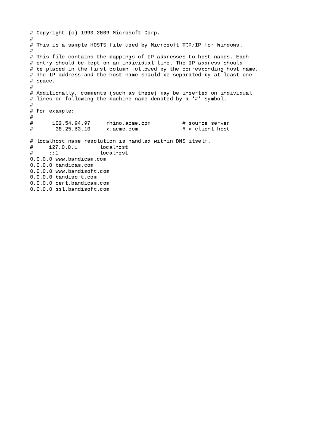 Hosts File Sample for Windows Configuration - Studocu