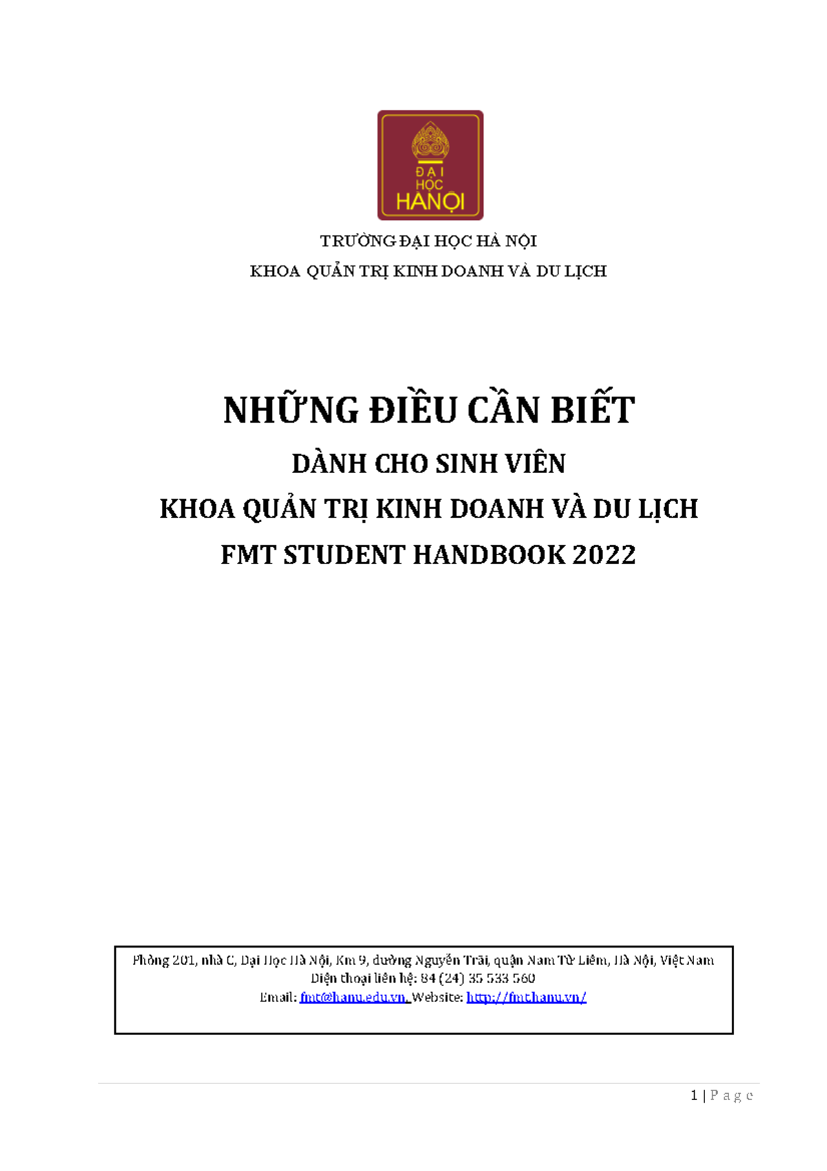 FMT Student Handbook 2022: Essential Information for Students - Studocu