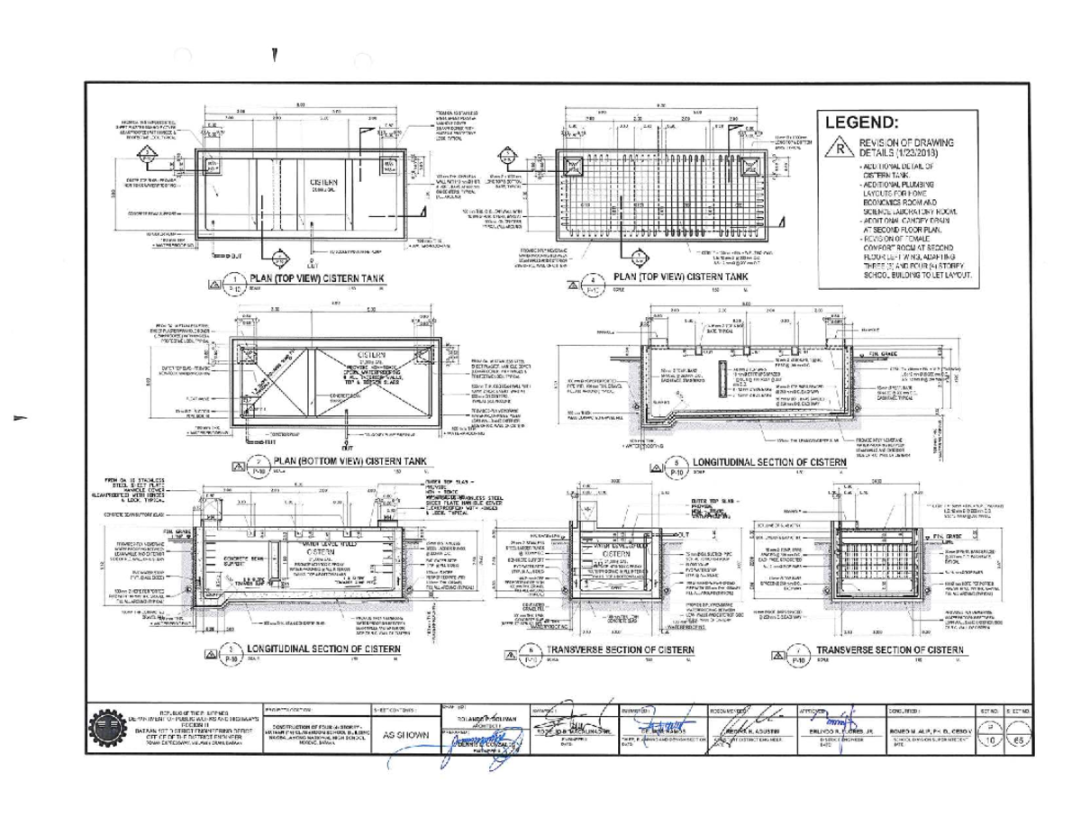 CISTERN PLAN - CONSTRUCTION DETAILS FOR SCHOOL BUILDING - Studocu