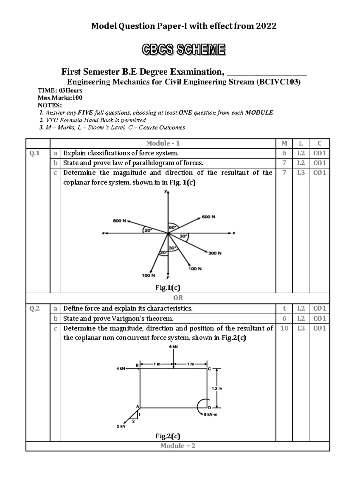 Model Question Paper for BPHYC 102 - Applied Physics for Civil ...