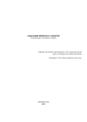 Relatório de Aula Prática - Linguagem Orientada a Objetos (ADP 2025 ...
