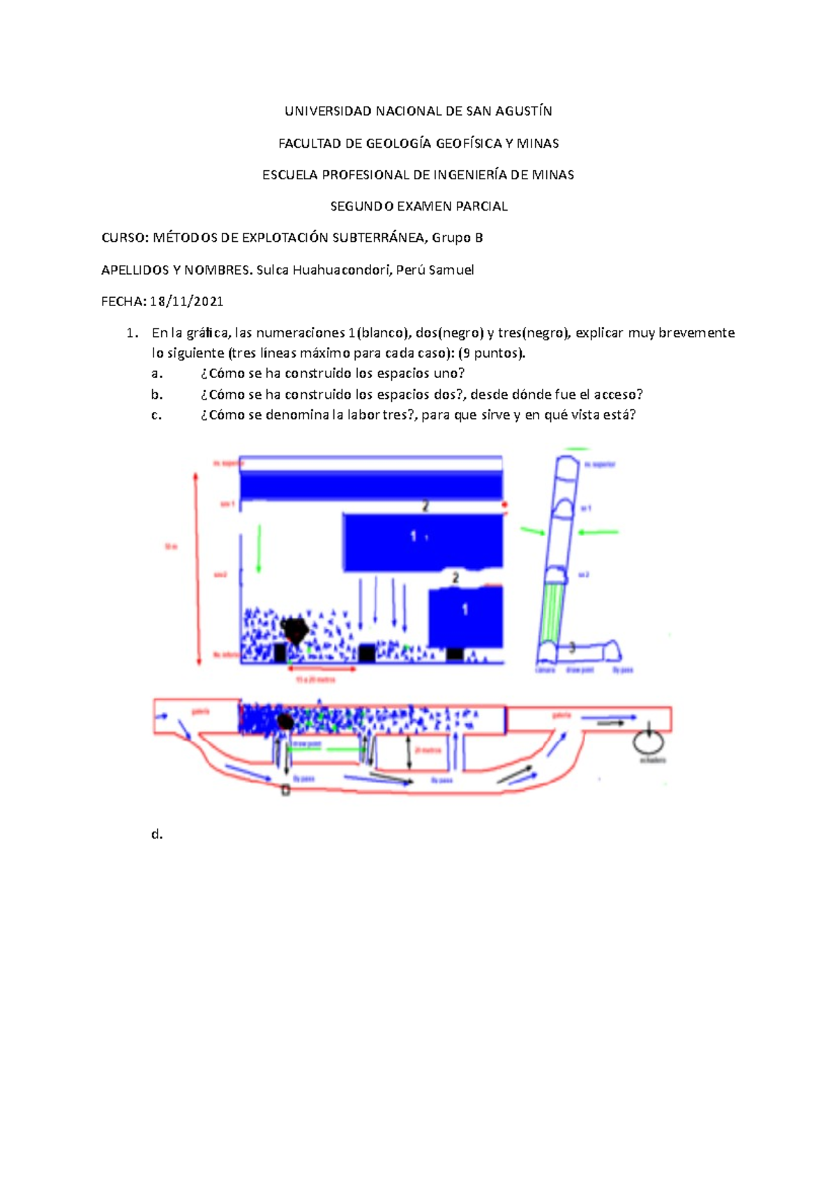 SEGUNDO EXAMEN PARCIAL - MÉTODOS DE EXPLOTACIÓN SUBTERRÁNEA - Document Preview