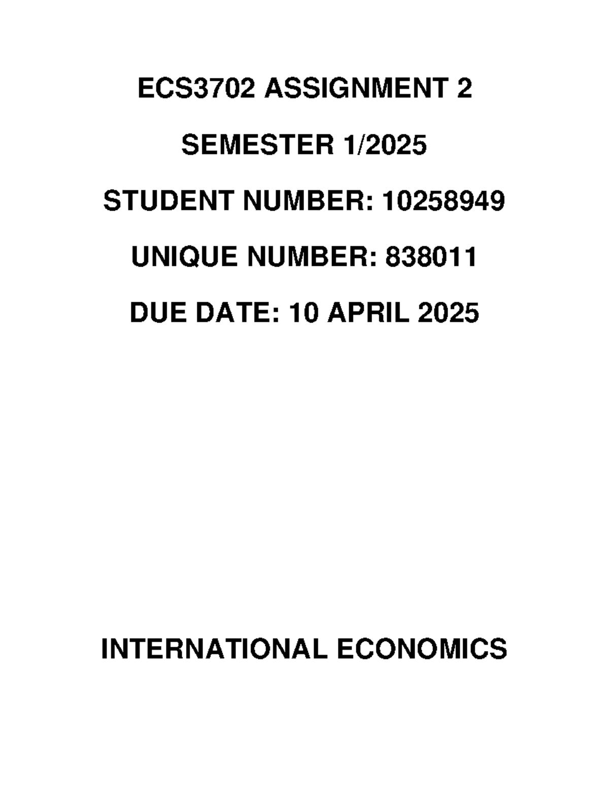 ECS3702 Assignment 2: Trade Data Analysis & Tariff Impact (2004-2023 ...
