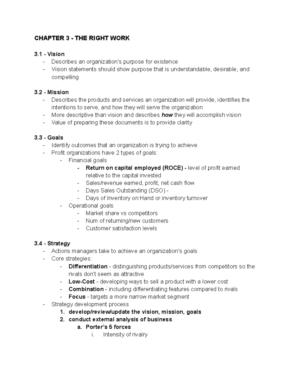 Intro to Management - Chapter 3: Identifying Right Work Strategies ...
