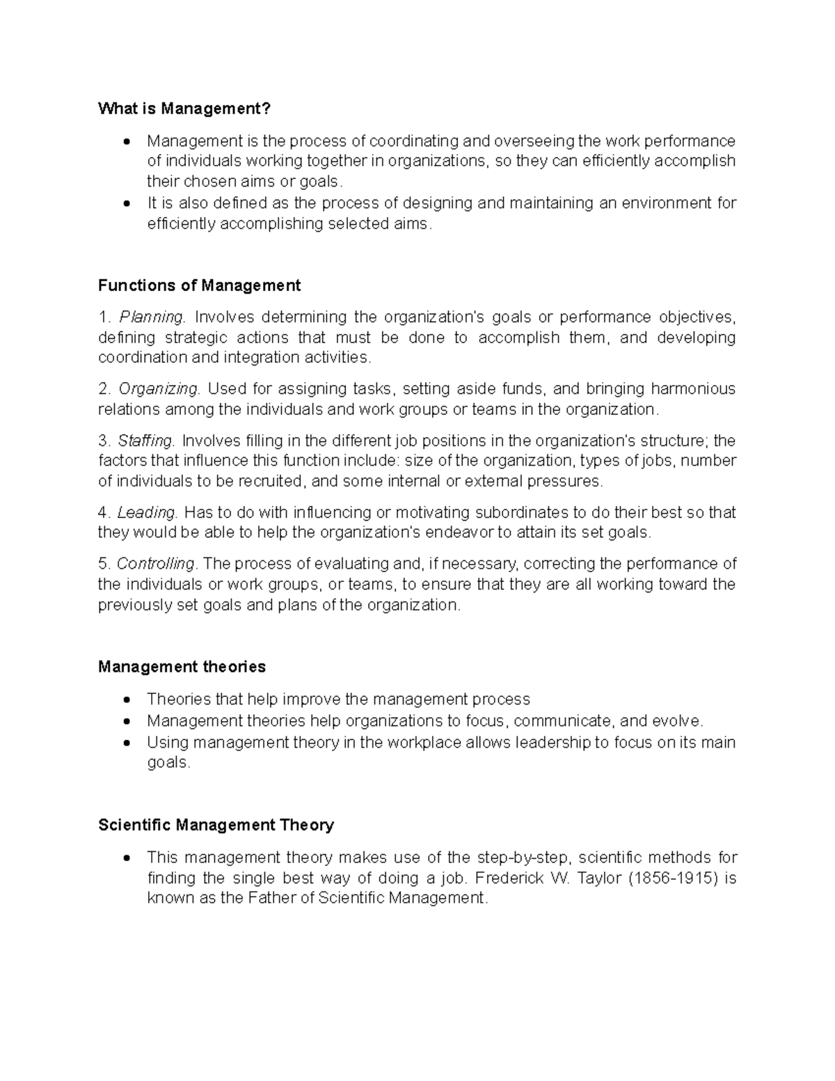 OAM Complete Lesson: Understanding Management Principles and Theories ...