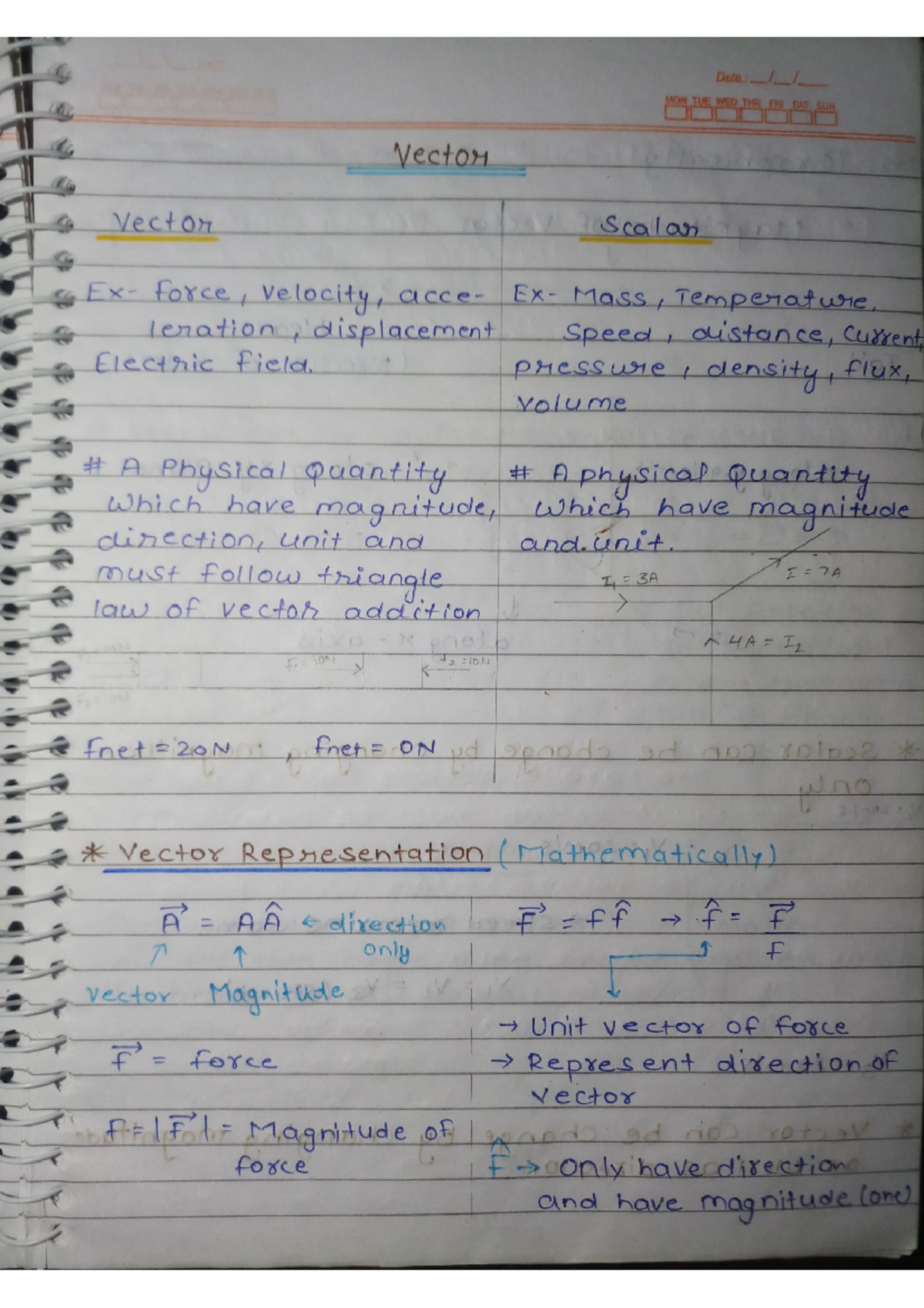 Vectors - Class Notes on Physical Quantities and Properties - Studocu