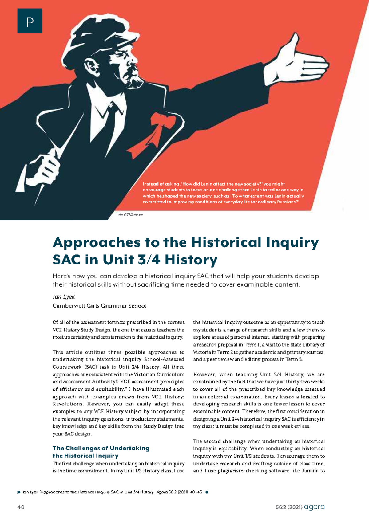 TP Approaches to Historical Inquiry SAC in VCE History: Strategies and ...